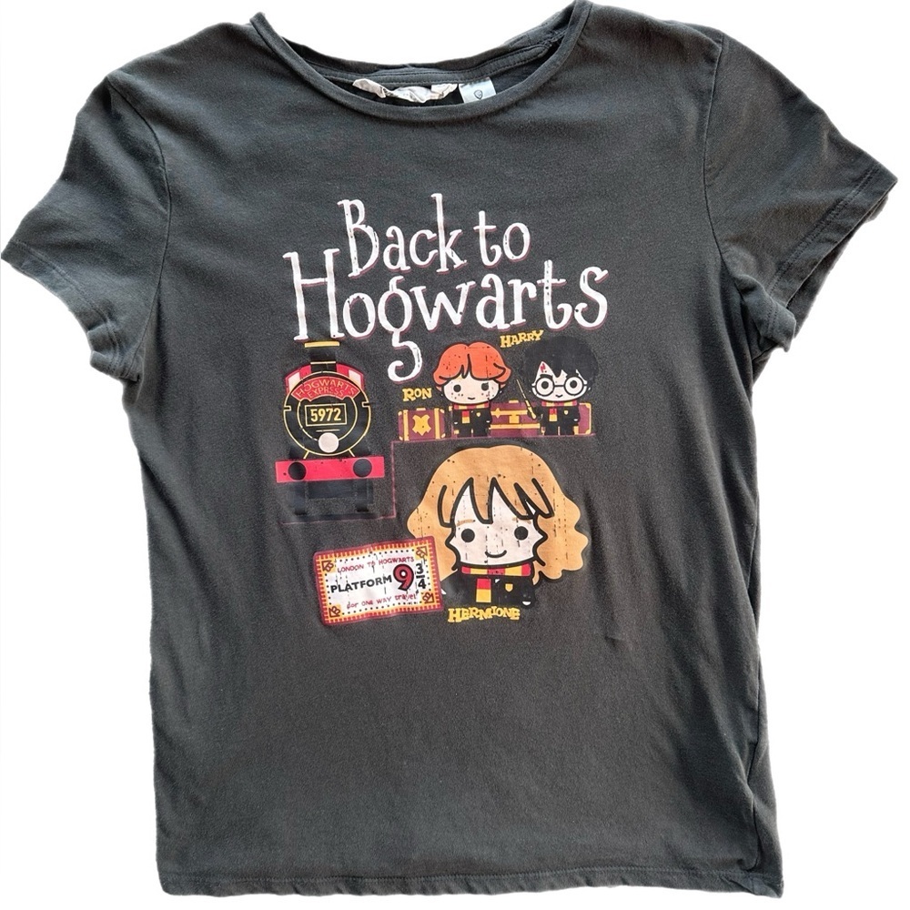 H&M Youth Hogwarts Harry Potter Short Sleeve Graphic  Tee Shirt Size 14
